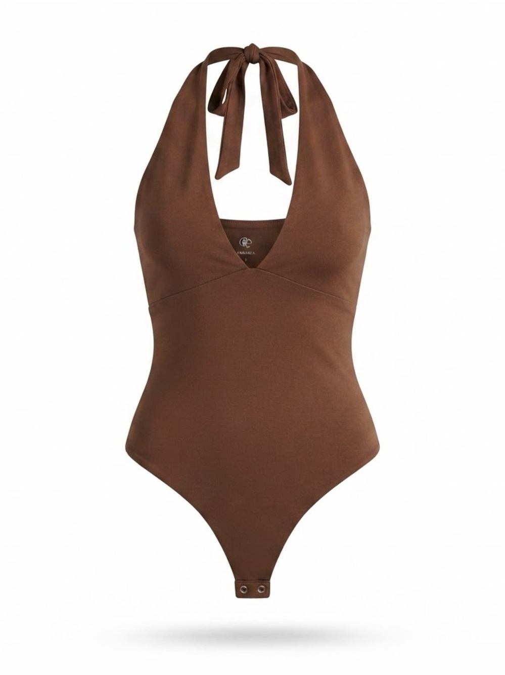ReoRia Brown Halter Bodysuit